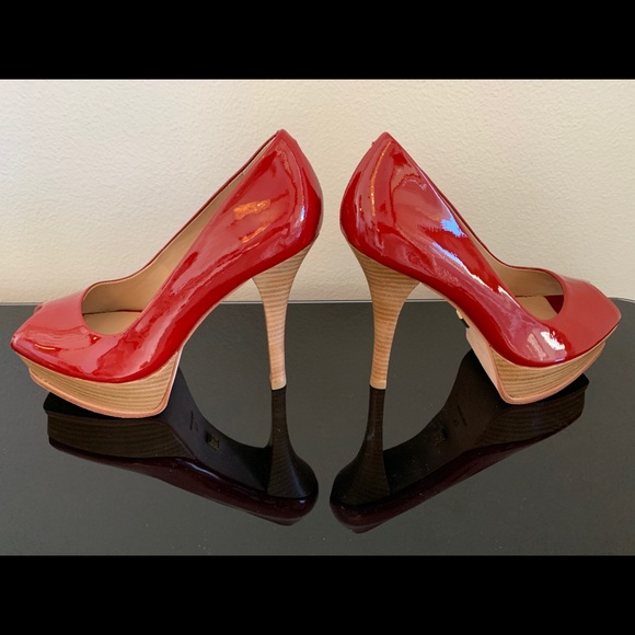 Pour la Victoire red patent platform heels - Picture 1 of 6